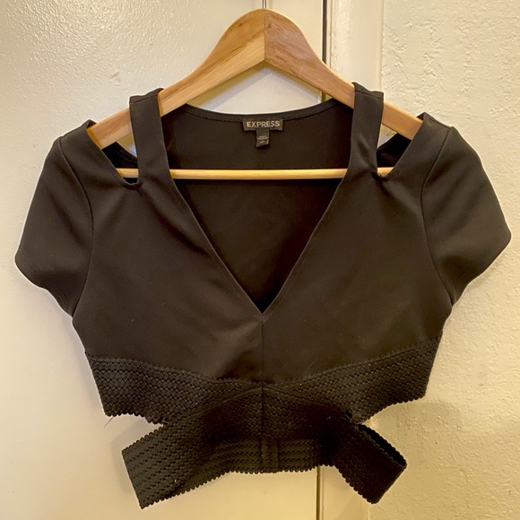 Express Tops - Express Small black crop top